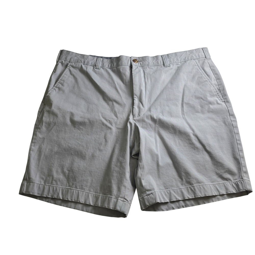Club Room Chino Shorts Mens 40 Gray Stretch Cotton Flat Front Casual Summer